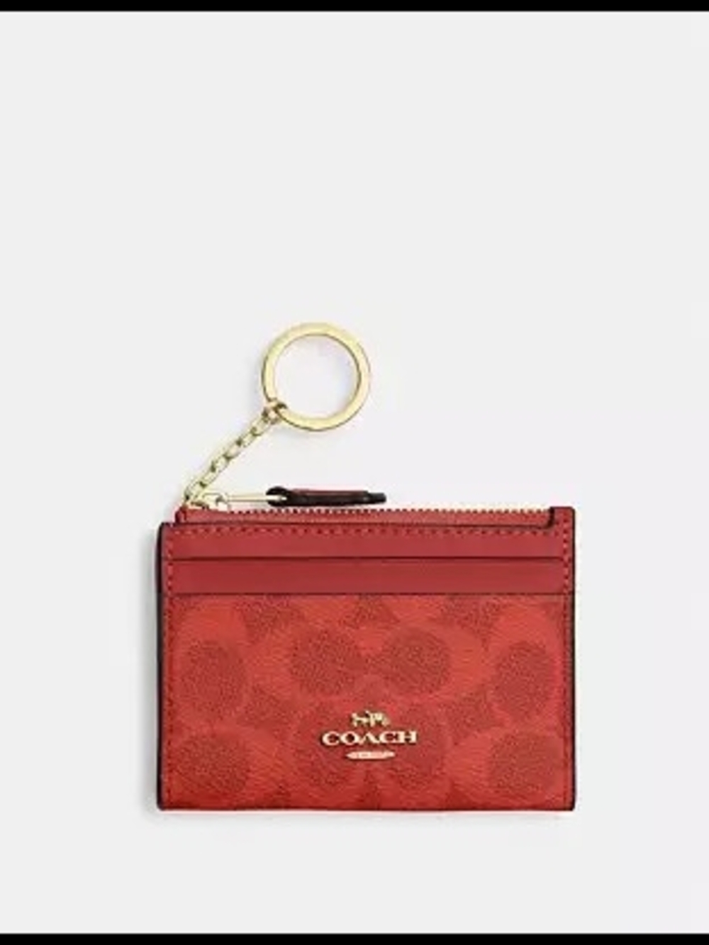 NWT! Coach Mini Skinny Id Case In Signature Canvas